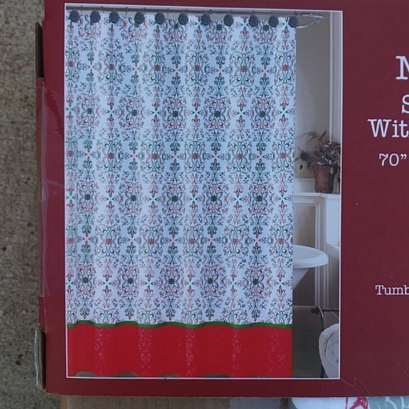 Shower Curtain with Hooks - Picture 5 of 7